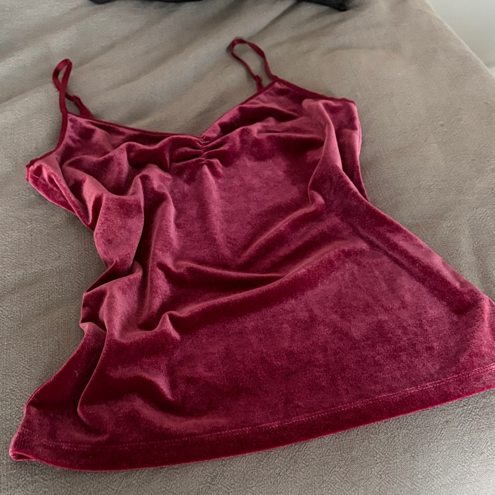 LOFT Velvet Wine Camisole